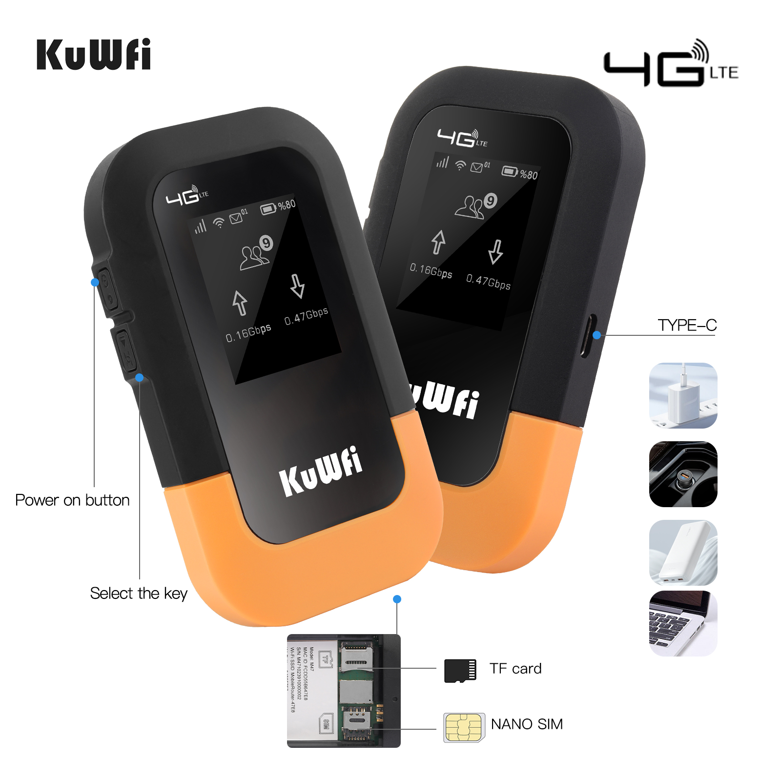 Kuwfi G Router Users E Sim Mobile Wifi Hotspot For Traveling